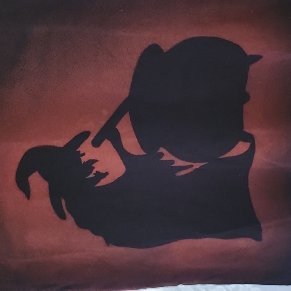 New Upcycled Bleach Stencil Black Cotton XL Bibbity Bobbity Aveto Shirt - Picture 2 of 4